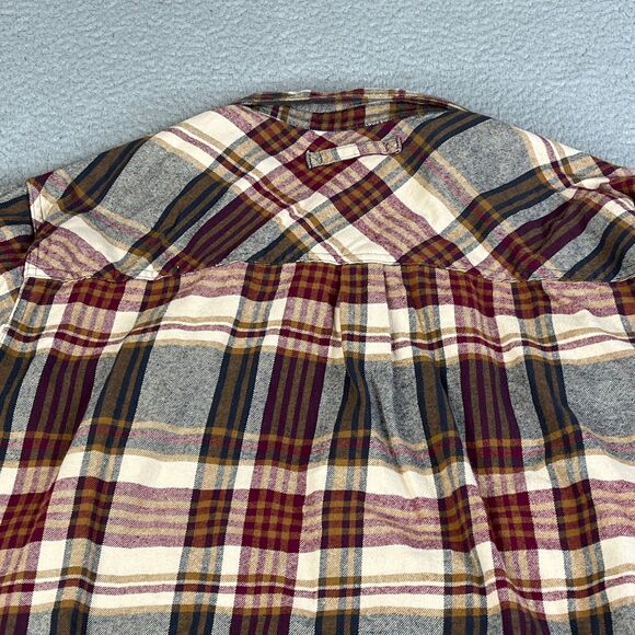 Legendary Whitetails Shirt Men 2XL Red Beige Flannel Button Corduroy Collar - Picture 8 of 13